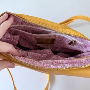 Yellow Leather Shoulder Bag